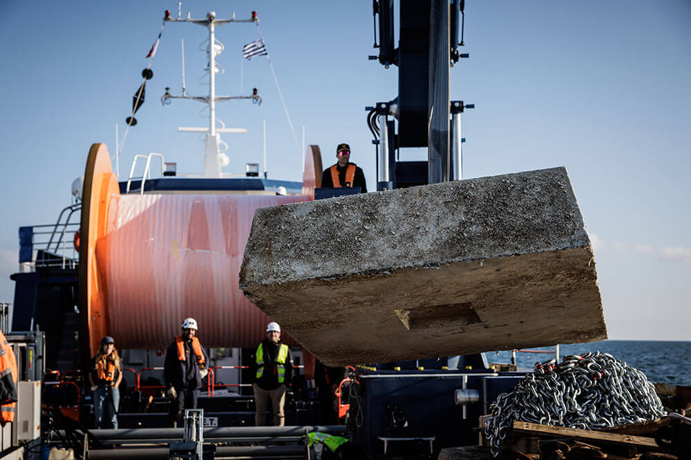 Travaux maritimes à bord du Men Du de la société Seaway