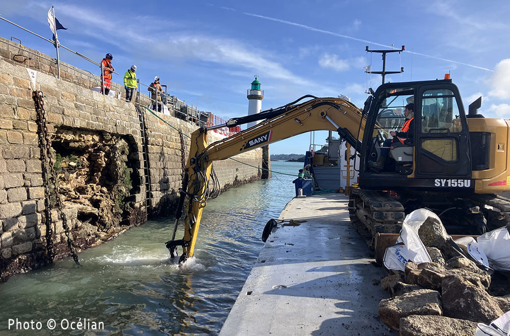 Consolidation d'ouvrage portuaire