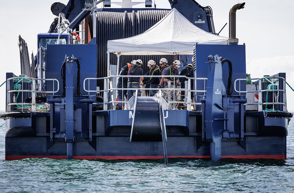 Equipage et prestataires à bord du Men Du de Seaway Offshore.